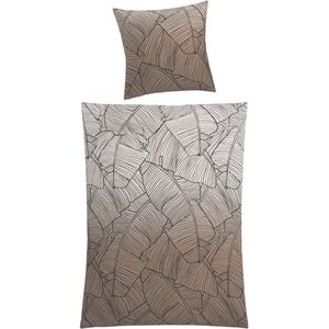 Kleine-Wolke Bettwäsche Vero, Taupe, Satin, Kissenbezug 80x80 cm und ein Bettbezug 135x200 cm