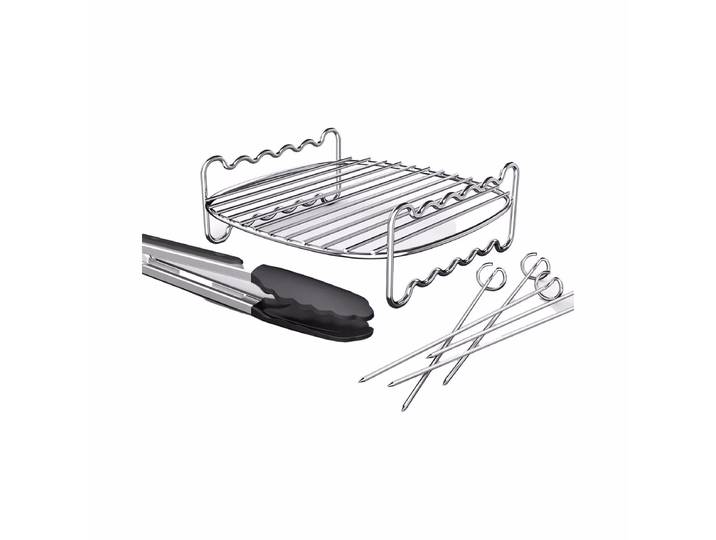 Philips HD9920/00 Grillrost-Set für Airfryer 6, 2 l, 8, 3 l und 9 l Airfryer Grillrost-Set – Friteuse Zubehör – grau