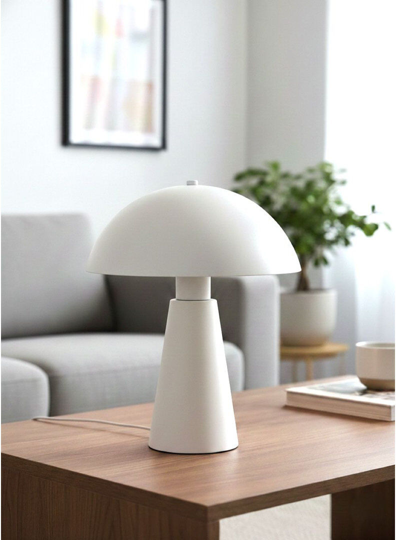 Firstlight Metal Desk Lamp White/White 36cm H X 27cm W X 27cm D