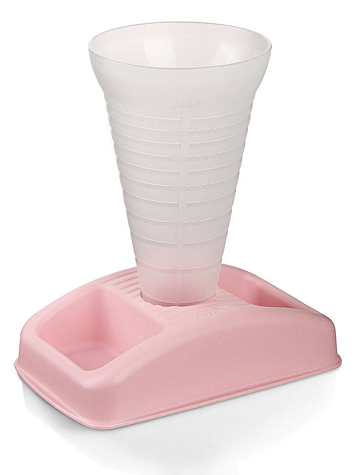 Fackelmann Spritzbeutelhalter in Transparent/ Rosa - (B)20 x (H)12 cm - onesize