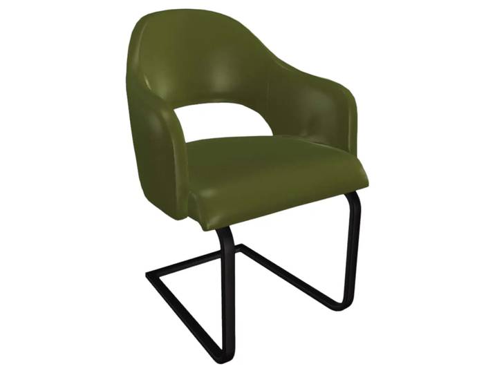 Freischwinger Salesa Trendstühle / Farbe: Apple / Material: Leder