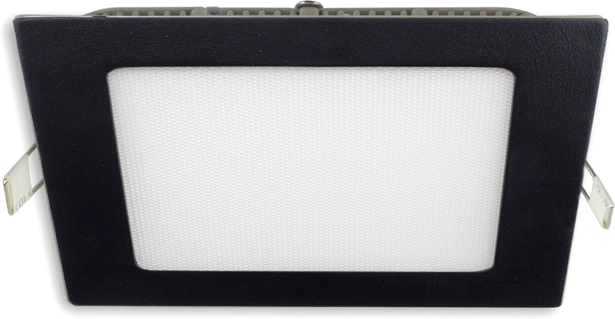 Isoled Led Downlight, 15w, Eckig, Ultraflach, Blendungsreduziert, Schwarz, Warmweiß, Dimmbar Cri90
