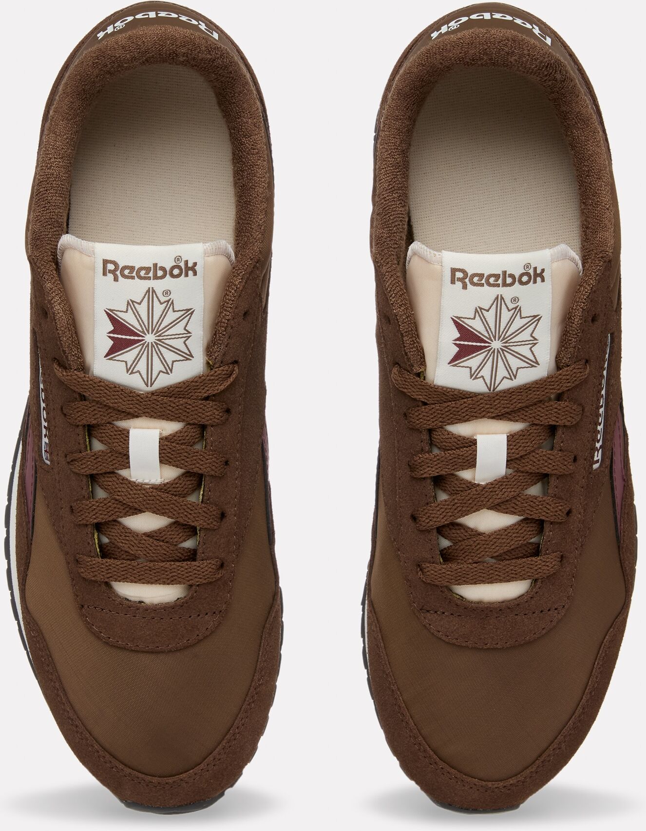 Sneaker REEBOK CLASSIC "CLASSIC AZ", Gr. 47, atmungsaktiv, braun (simple braun, simple braun, schwarzberry), Leder, Synthetik, Textil, Schuhe Sneaker simple braun, simple braun, schwarzberry 47, atmungsaktiv