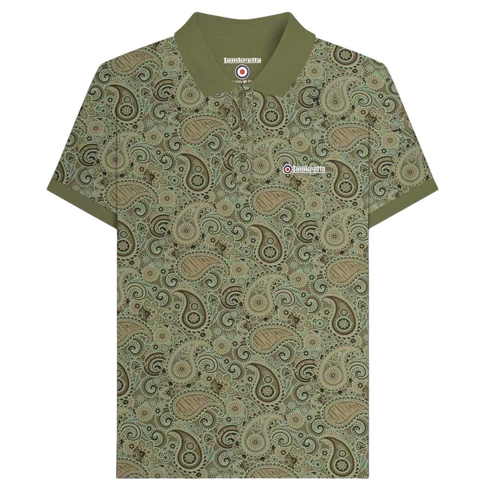 Lambretta - "SS25" Poloshirt Mit Markenzeichen für Herren (Khakigrün)