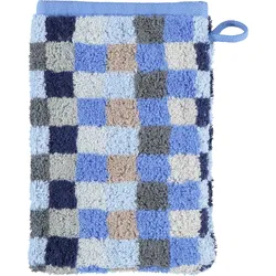 Unique Badehandschuh 16 x 22 cm Schachbrett saphirblau