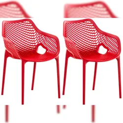 CLP 2er Set Stühle Air XL rot