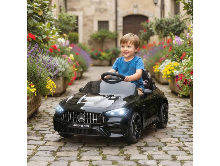 AIYAPLAY Mercedes AMG CLE 53 Kids 12V Ride-On Car, Black