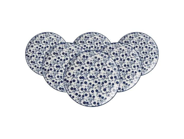 Ritzenhoff Breker Dessertteller Royal Sakura blau-weiß ø 21,5 cm 6er Set, Blau, Weiß, Keramik, Rund, Geschirr, Teller