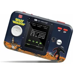 MyArcade My Arcade Space Invaders Pocket Player Pro Handheld Portable Gaming System, Retro Gaming, Mehrfarbig, Blau