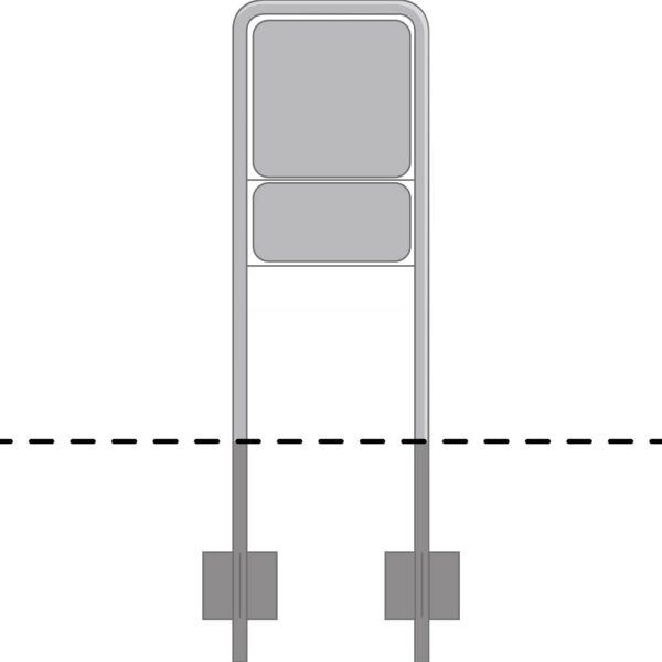 JO Safety Smal Galge T/tavle Og Undertavle, Lav, 500+250 Mm