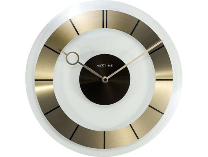Retro Wandklok, Goud/Zwart