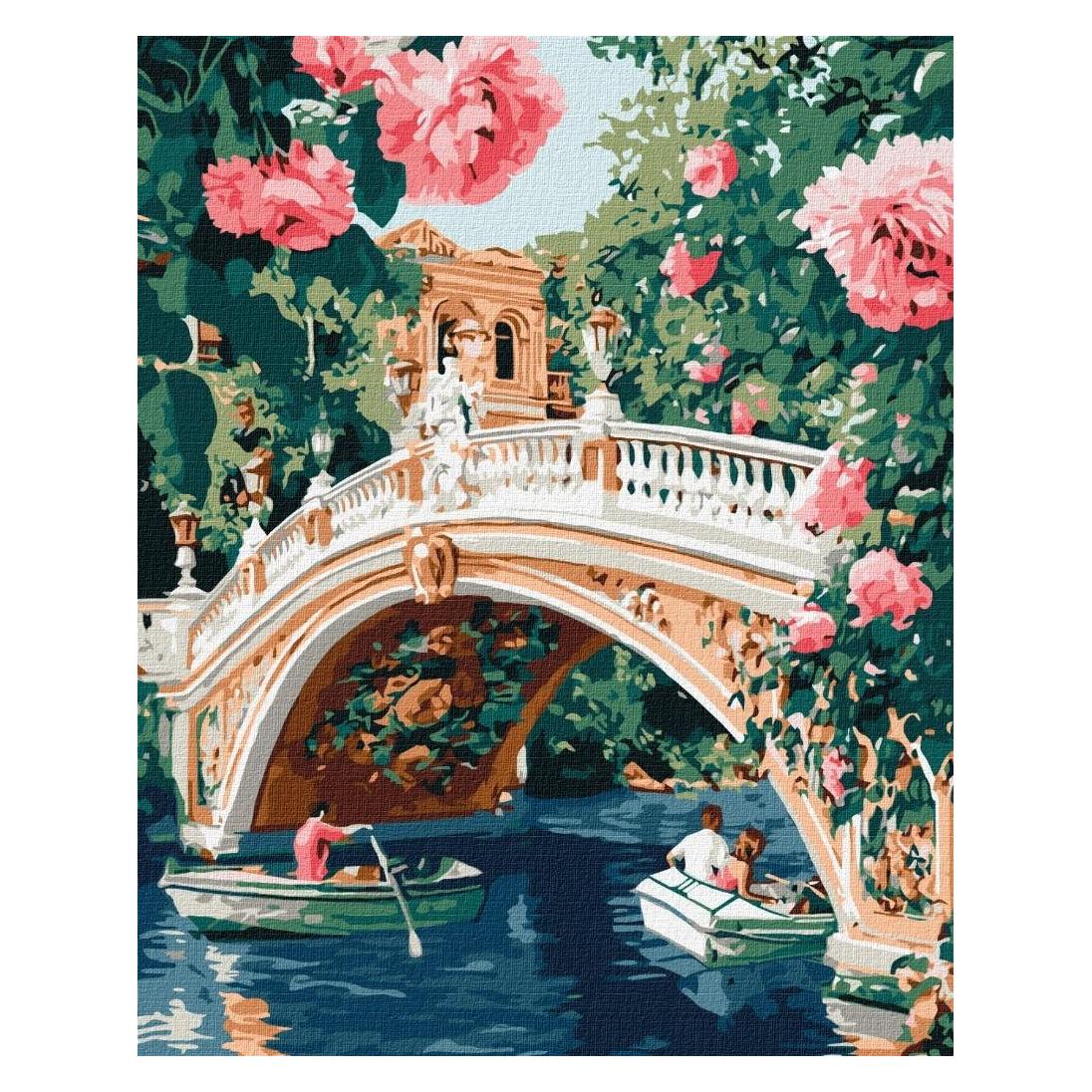 Ideyka Malen nach Zahlen - Brücke und Blumen (57318012)