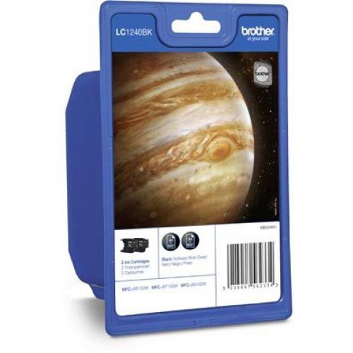 Brother LC-1240 Tintenpatrone schwarz hohe Kapazität 2x600 Seiten 1er-Pack Blister