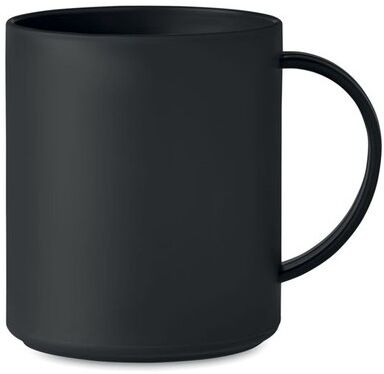 Tasse réutilisable personnalisé 300 ml MONDAY polypropylène (PP) noir