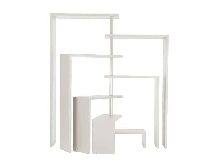 ZANOTTA meuble à étagères pivotantes JOY (7 gs talc - Medium density fiberboard)