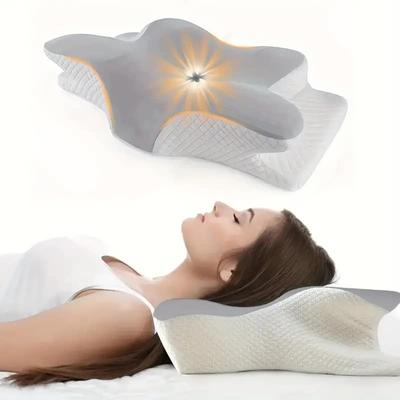 Youfap Market Orthopedic Beding Pillow, Butterfly Shaped Memory Foam Neck Pillow For Cervical Pain Relief sky Blue