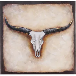 Ölgemälde Stier, 100% handgemaltes Wandbild Gemälde XL, 100x100cm