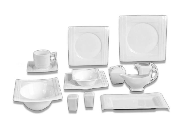 Tullip Kombiservice (43-tlg), 6 Personen, Geschirr-Set, Tafelservice, Kaffeeservice, Designed in Germany