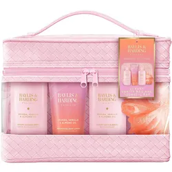 Baylis & Harding, Beauty Geschenkset, Geschenkset Jojoba-, Vanille- und Mandelöl 4-tlg. (Körperpflegeset)