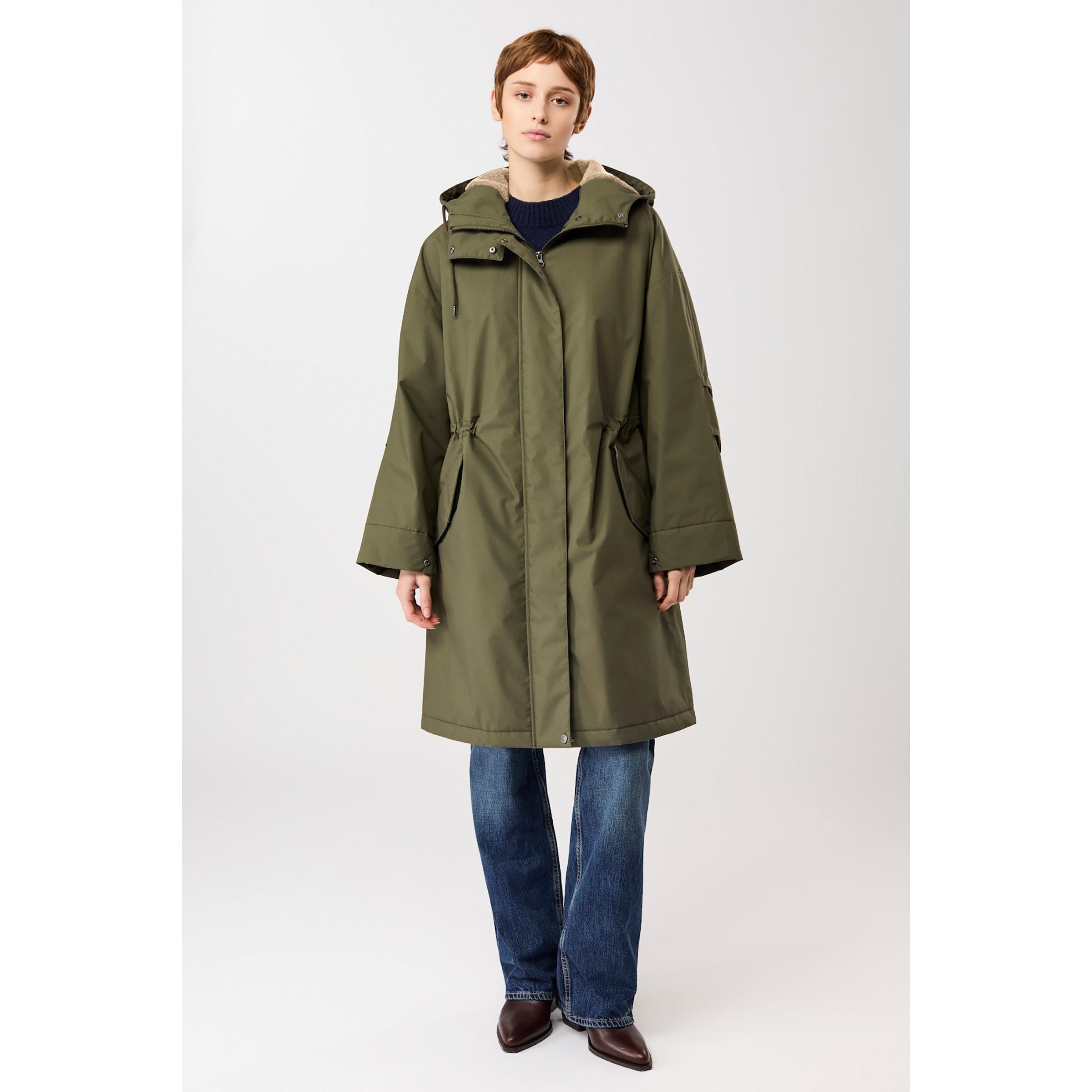 LangerChen Parka Damen Winterjacke oliv Größe XS Lifestyle Winddicht Wasserabweisend