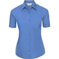 Russell Damen Popeline Bluse kurzarm R-935F-0 corporate blue XS