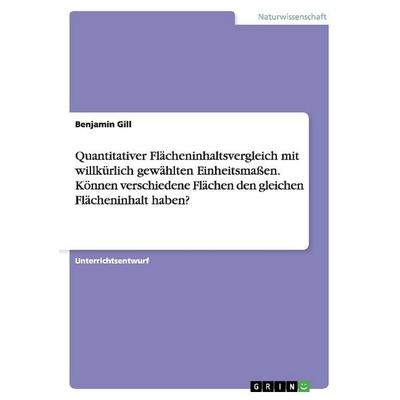 Quantitativer Flächeninhaltsvergleich mit willkürlich gewählten Einheitsmaßen. Können verschiedene Flächen den gleichen Flächeninhalt haben?,