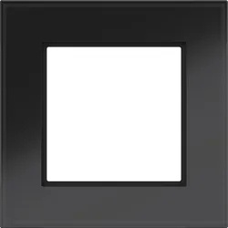 Hager LED-Rahmen 1fach A.8 Glas schwarz gl
