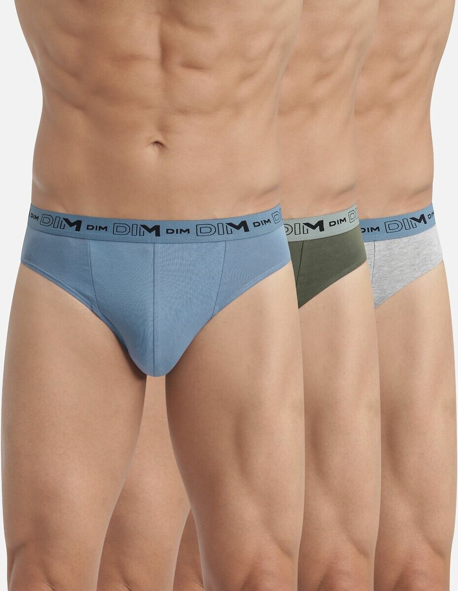 DIM Lot de 3 slips Coton stretch