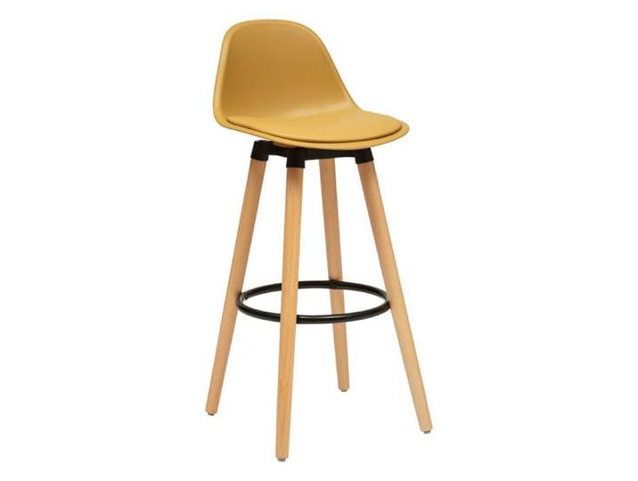 Tabouret bar déco style scandinave  Maxon  Atmosphera - 42 5x39 5x92 - Ocre