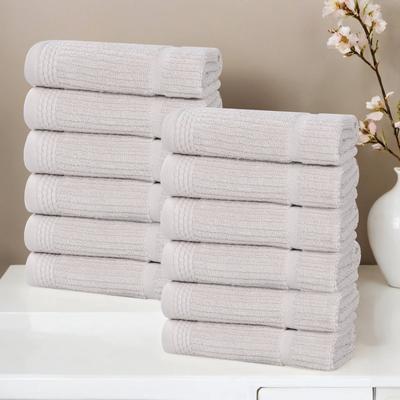 Superior Milo Smart Twist Cotton Viscose Blend Face Towels Washcloths Set of 12, Soft Highly Absorbent, Quick Dry Facial Towels