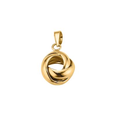 Kettenanhänger FIRETTI "Schmuck Geschenk Gold 333 Halsschmuck Anhänger Knoten", gold (gelbgoldfarben, weißgoldfarben), Schmuckanhänger, Damen, Gelbgold 333, 0,87 g, Kettenanhänger