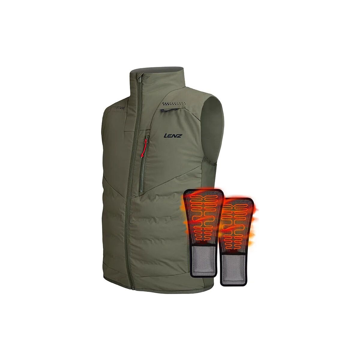 Lenz Heat Vest 3.0 + Pair of Heat Pads oliv 3XLman 1930-3XLman