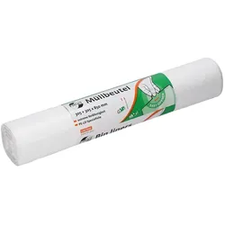 Emil Deiss 36507 Müllbeutel FIRST PLUS weiss 80 L LDPE Material, 305x850 mm, passend für Drahtgitterkörbe