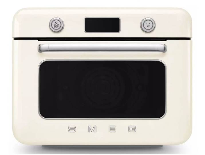 SMEG COF01CREU Vrijstaande Combi-Stoomoven - Stoomoven & Heteluchtoven - Air Fry - 30L - 10 Functies - 33 Automatische Recepten - Galileo Multicooking Technologie - '50s Style - Crème