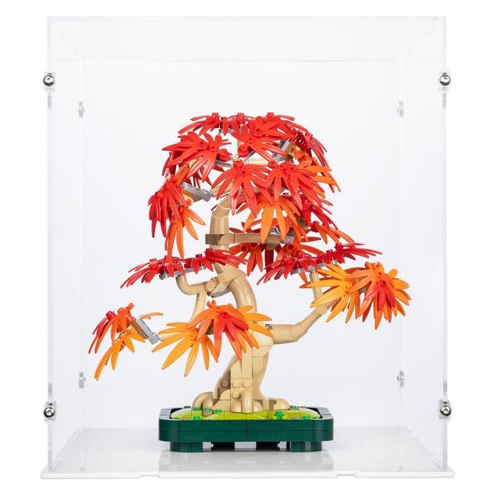 iDisplayit Acryl-Display für LEGO 10348 Japanischer Roter Ahorn - Bonsai-Baum (Mit schwarzem Boden) (EC262630N-BLK)