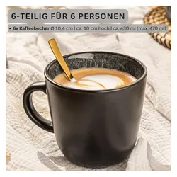 Sänger Geschirr, Tasse, Kaffeebecher Set Sydney (430 ml, 6x)