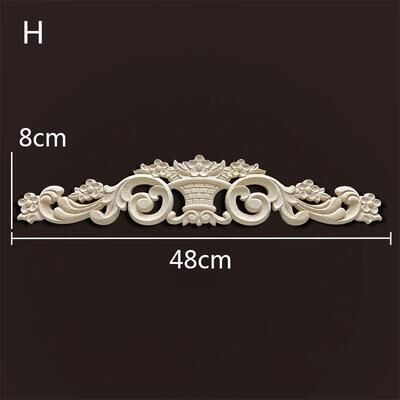 Inspired Living Elegant Vintage Wood Appliques For Furniture & Home Decor h 48cmx8cm