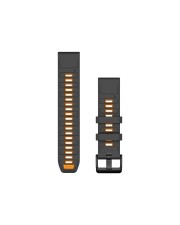 Garmin QuickFit-Armband 22 mm Silikon Graphit/Spark Orange Mit diesen verstellbaren Schnellwechsel-Armbändern für deine kompatible Garmin-Uhr kannst du dich stets sehen lassen und machst auch beim Sport eine gute Figur.Entferne ganz einfach das Armband se (010-13392-05)