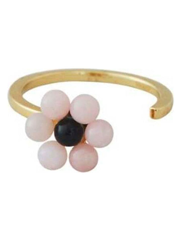 Design Letters Vergold. Ring ''My Flower'' mit Edelsteinen - onesize