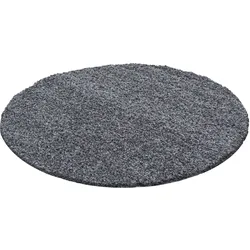 Teppich Hochflor RHEIN in Grau, einfarbig, Ø 80 cm