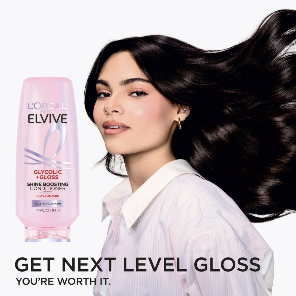 Elvive Glycolic Gloss Shine Boosting Conditioner for Dull, Porous Hair 500mL