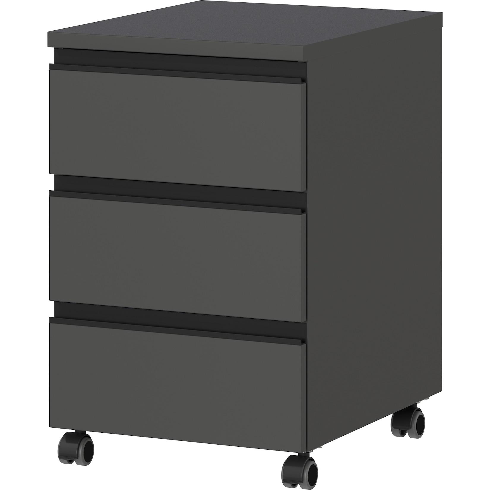 Rollcontainer "Stuttgart" Soft-Close 3 Schubladen Graphit
