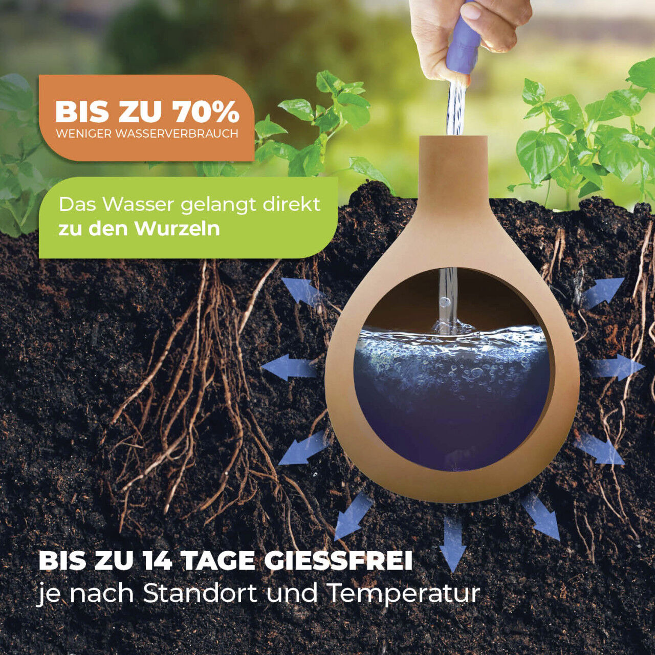 Bio Green BioGreen Pflanzenbewässerung Olla Hydro Max S 1 L