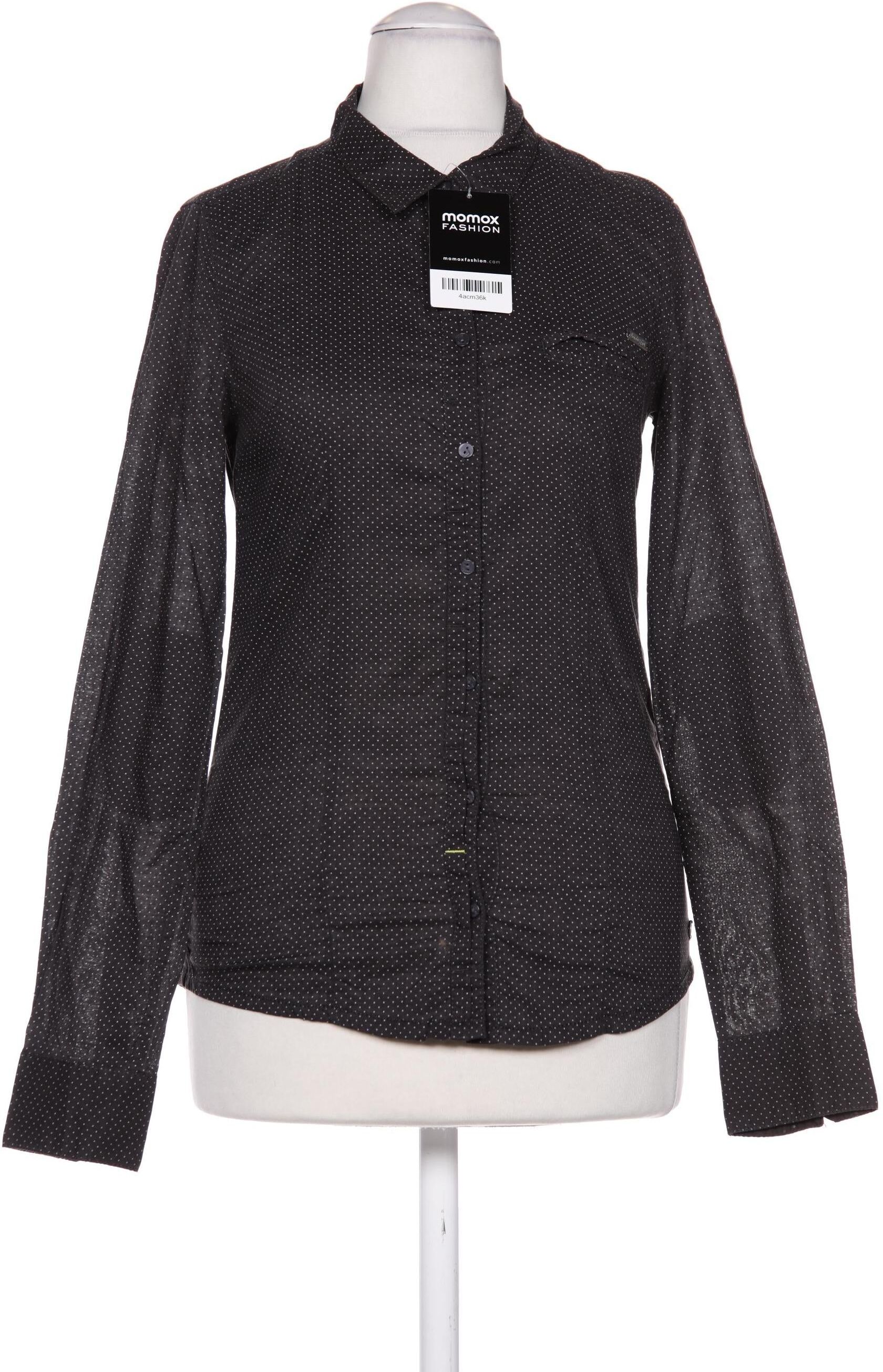 bonobo Damen Bluse, Schwarz, Gr. XS, Baumwolle - Second Hand
