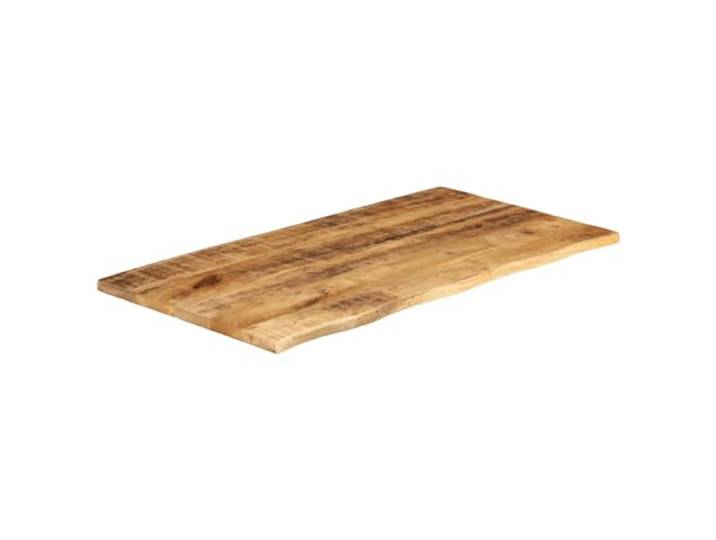 GKHPYURE Tischplatte 100 x 60 x 3,8 cm lebende Kanten Massivholz Mango roh Ersatzablage, Finish und 1 Seitenrand, einzigartige Maserung, für Zuhause und Gewerbe