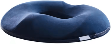 Inspire Essentials Orthopedic Donut Pillow Seat Cushion With Memory Foam For Tailbone And Hemorrhoid Relief blue 2