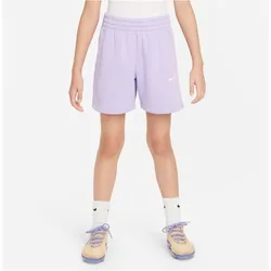 NIKE Sportswear Club Fleece 5" French Terry Shorts Mädchen 515 - hydrangeas/hydrangeas/white M (137-146 cm)