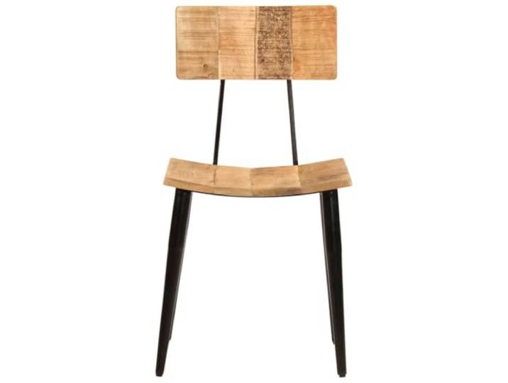 NKOPPFG Esszimmerstühle 2 STK. 44x40x80 cm Massivholz Mango k-Stil, Mangoholz, Eisengestell, Küche, Esszimmer, Wohnzimmer, Montageanleitung, 110 kg