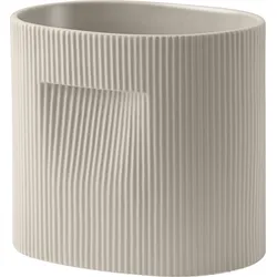 Ridge Übertopf 24 cm beige