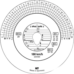 RNK Tachoscheibe Automatic 180 km/h VE=100 Durchmesser: 12cm